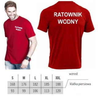 RATOWNIK WODNY - KOSZULKA CZERWONA T-SHIRT 2016