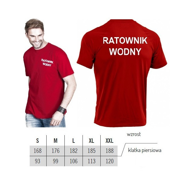 RATOWNIK WODNY - KOSZULKA CZERWONA T-SHIRT 2016 — zdjęcie 1