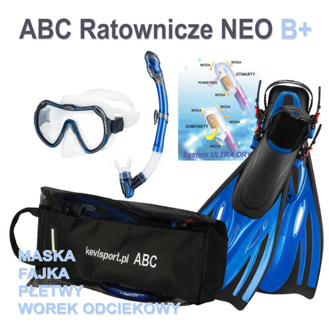 ABC nurkowe NEO B+ (maska, fajka, płetwy) — zdjęcie 1