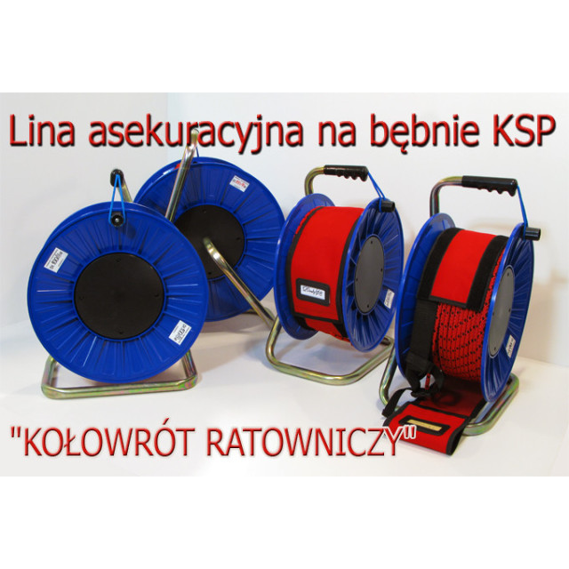 Lina asekuracyjna na bębnie KSP "KOŁOWRÓT RATOWNICZY" — zdjęcie 1
